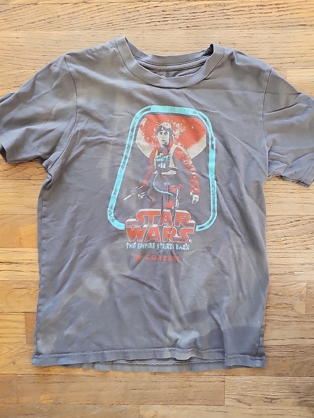 Disney Star Wars Kids' Gray Tee with Red & Teal Graphic